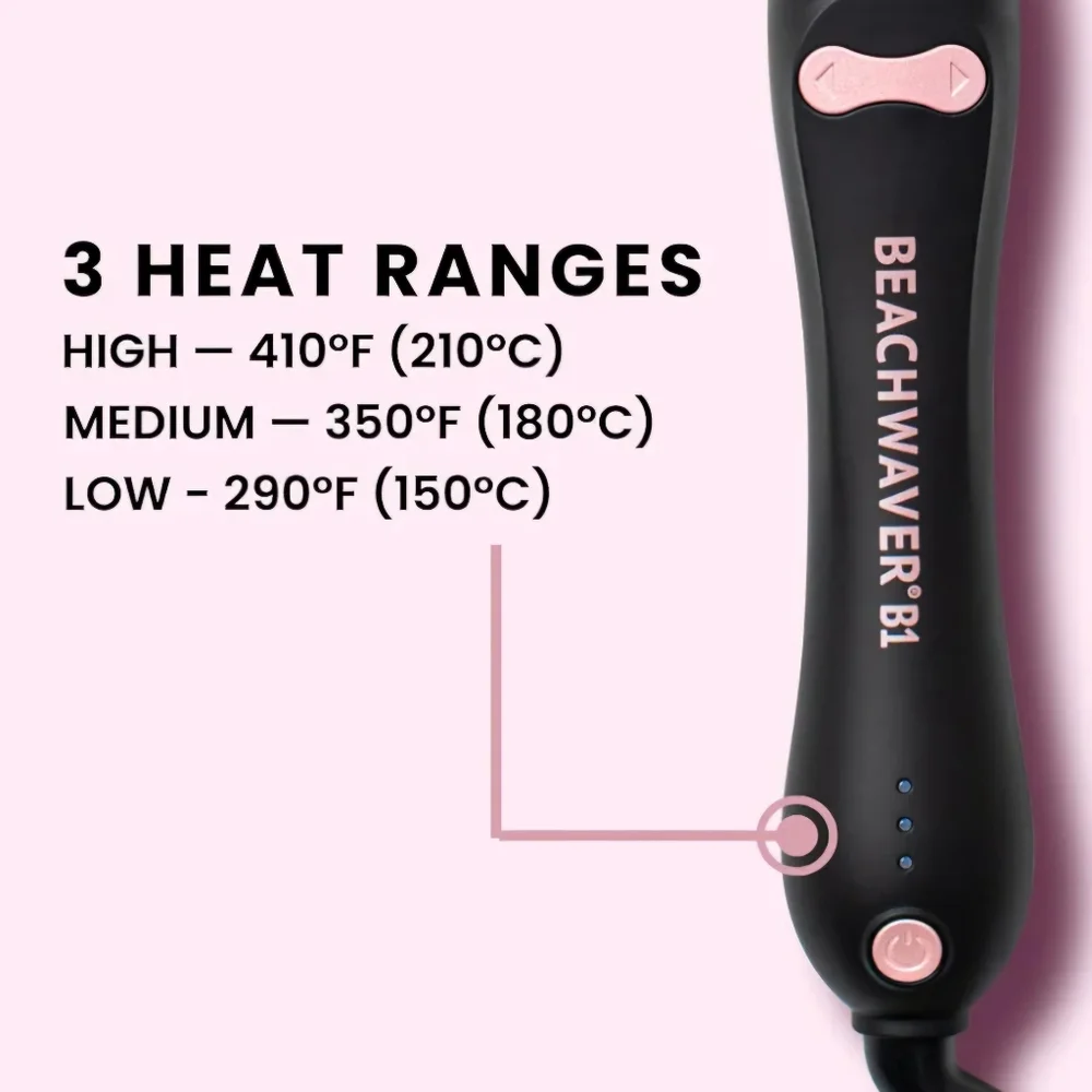 Beachwaver B1 Rotating Curling Iron in Midnight Rose